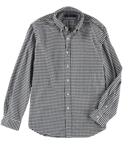 Ralph Lauren Mens Oxford Button Up Shirt blackwhite XL