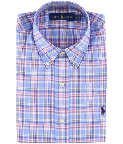 Ralph Lauren Mens LS Button Up Shirt blueorange M