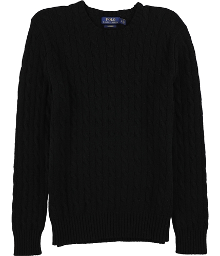 Ralph Lauren Mens Cable Knit Pullover Sweater black S