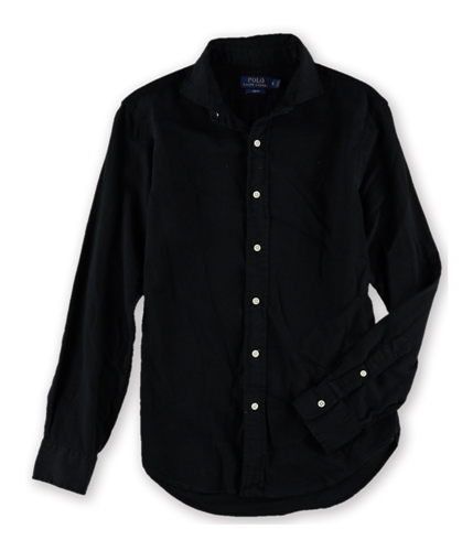 Ralph Lauren Mens Slim-Fit Twill Estate Button Up Shirt poloblack S