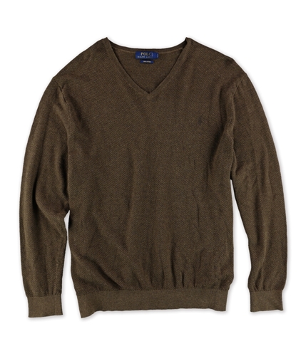 Ralph Lauren Mens Knit Patterned Pullover Sweater brown S