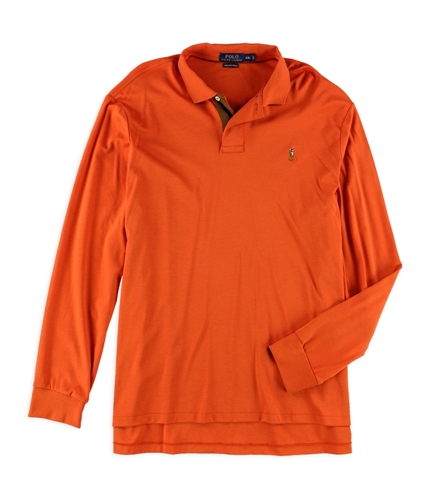 Ralph Lauren Mens Soft-Touch Rugby Polo Shirt orange 2XL