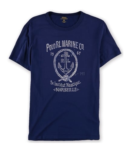 Ralph Lauren Mens Cotton Graphic T-Shirt darkcobal M