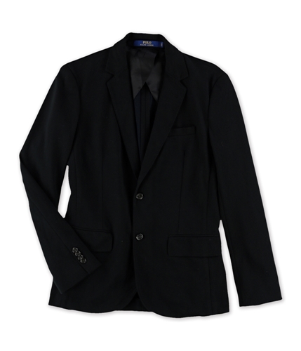 Ralph Lauren Mens Knit Two Button Blazer Jacket poloblack S