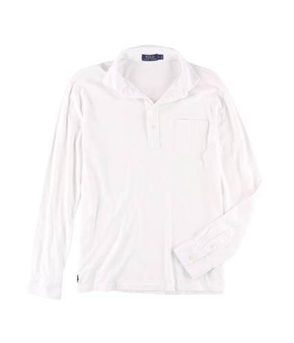 Ralph Lauren Mens Cotton Rugby Polo Shirt white M