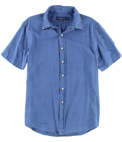 Ralph Lauren Mens Denim Button Up Shirt navy S