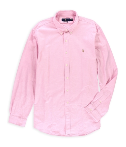 Ralph Lauren Mens Texture Oxford Sport Button Up Shirt newrose 2XL