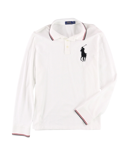 Ralph Lauren Mens Mesh Rugby Polo Shirt white XL