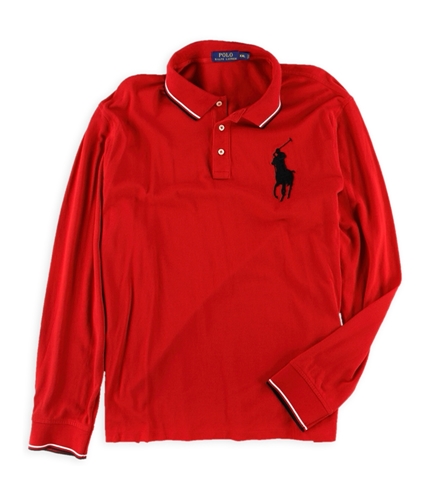 Ralph Lauren Mens Mesh Rugby Polo Shirt red XL
