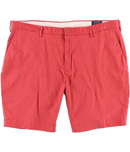 Ralph Lauren Mens Solid Stretch Casual Chino Shorts red 52 Big