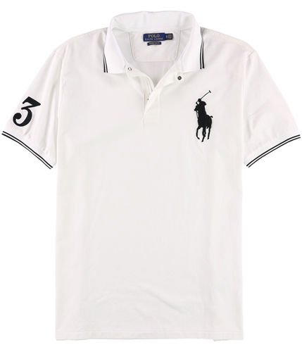 Ralph Lauren Mens Custom Rugby Polo Shirt white M