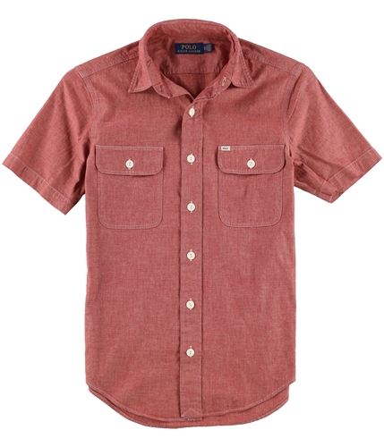 Ralph Lauren Mens Workshirt Button Up Shirt redn XS