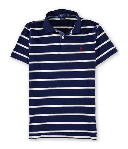 Ralph Lauren Mens Striped Rugby Polo Shirt blue S