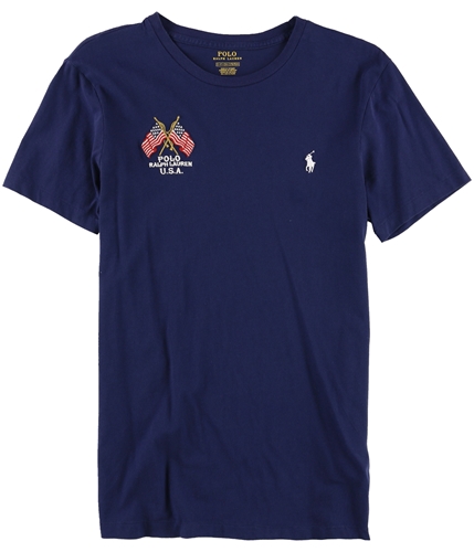 Ralph Lauren Mens Flag Basic T-Shirt nwtnvy S
