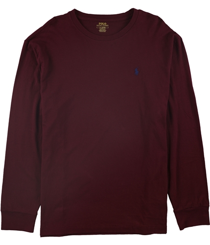 Ralph Lauren Mens Classic-Fit Long-Sleeve Basic T-Shirt red M