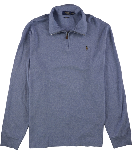 Ralph Lauren Mens Mock-Neck Sweatshirt bluehtr XS