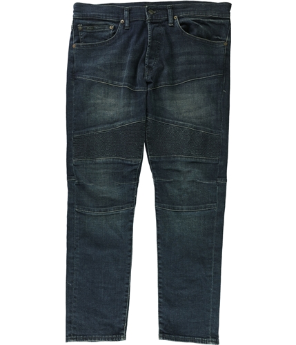Ralph Lauren Mens Stretch Moto Slim Fit Jeans blue 32x30