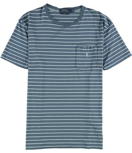 Ralph Lauren Mens Striped Basic T-Shirt bluemu XS