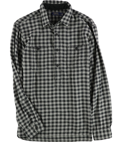 Ralph Lauren Mens Workshirt Button Up Shirt grey XS