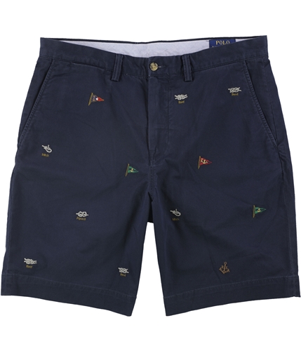 Ralph Lauren Mens Embroidered Casual Chino Shorts navy 34