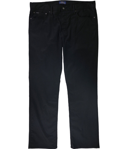 Ralph Lauren Mens Slim-Straight Sateen Casual Trouser Pants black 32x30
