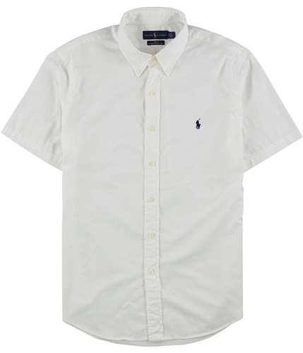 Ralph Lauren Mens Twill Button Up Shirt white L