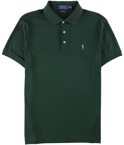 Ralph Lauren Mens Custom Slim Rugby Polo Shirt green M