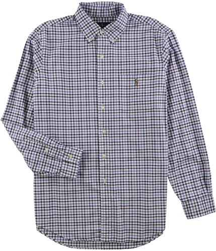 Ralph Lauren Mens Oxford Button Up Shirt blueplaid S