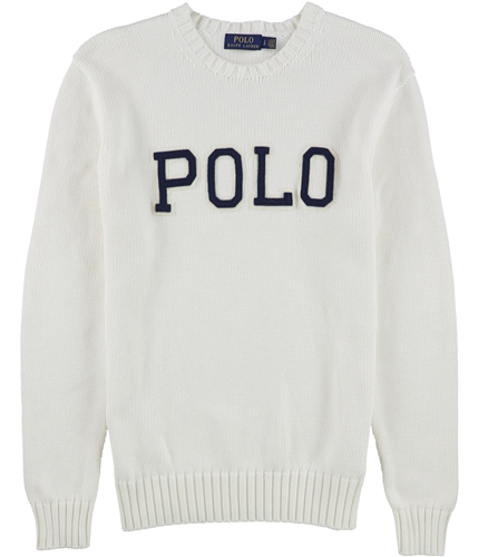 Ralph Lauren Mens Logo Pullover Sweater white S