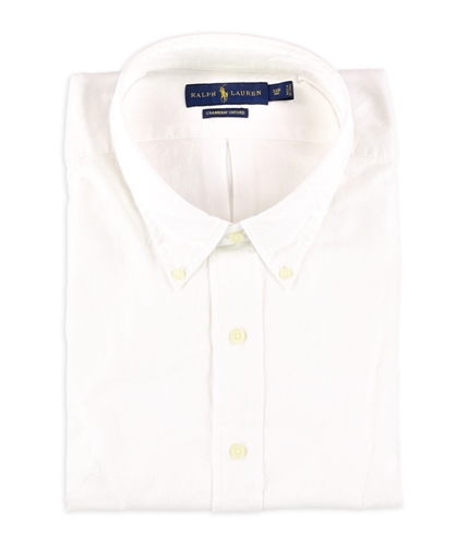 Ralph Lauren Mens Chambray Oxford Button Up Shirt white Big 3X