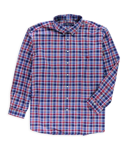 Ralph Lauren Mens Plaid Button Up Shirt rednavy Big 4X
