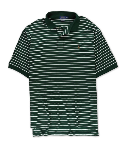 Ralph Lauren Mens Striped Pima Rugby Polo Shirt whtgreen 3LT