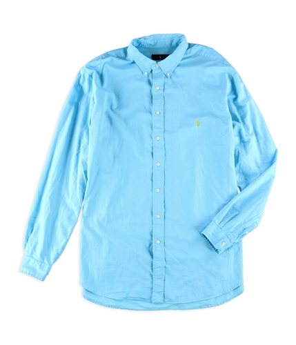 Ralph Lauren Mens Oxford Solid Button Up Shirt frenchturq 2LT