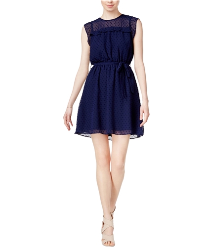maison Jules Womens Swiss-Dot A-line Dress blunotte XXS