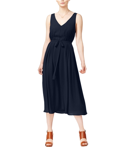 maison Jules Womens Belted Fit & Flare Dress blunotte XS