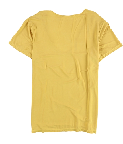 Project Social T Womens Low Voop Neck Basic T-Shirt gold S