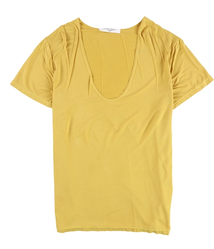 Project Social T Womens Low Voop Neck Basic T-Shirt gold S