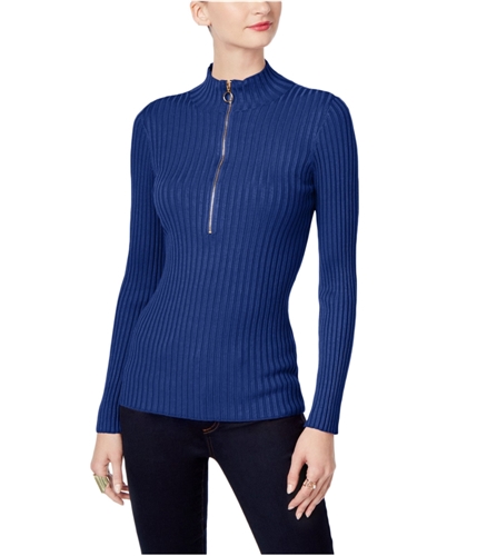 I-N-C Womens Half-Zip Pullover Sweater goddessblue M