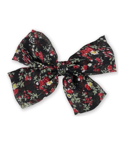 Aeropostale Womens Floral Bow Hair Barrette blkfloral One Size