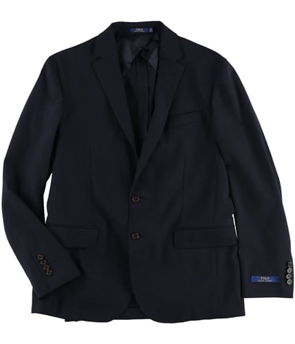 Ralph Lauren Mens Solid Two Button Blazer Jacket navy 40