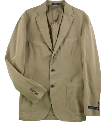 Ralph Lauren Mens Morgan Bellows Three Button Blazer Jacket khakibeige 40