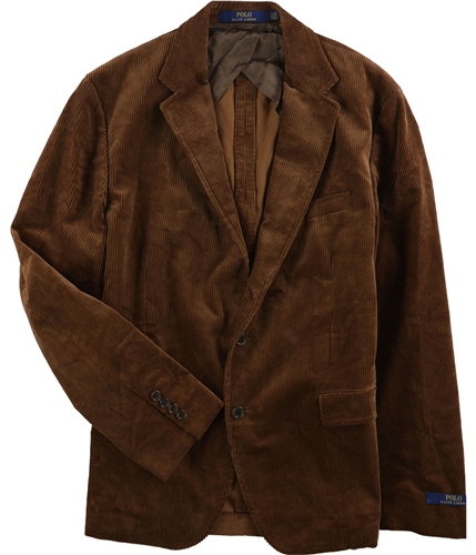 Ralph Lauren Mens Corduroy Two Button Blazer Jacket brown 38