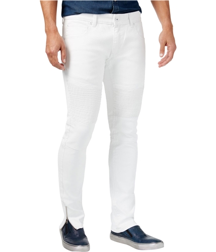 I-N-C Mens Super Stretch Skinny Fit Jeans white 30x32