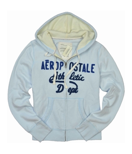 Aeropostale Womens Dept Zip Up Hoodie Sweatshirt paleblue S