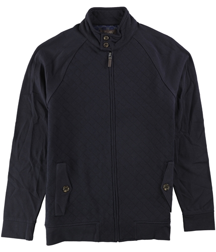 Tasso Elba Mens Quilted Knit Jacket dknavycbo S