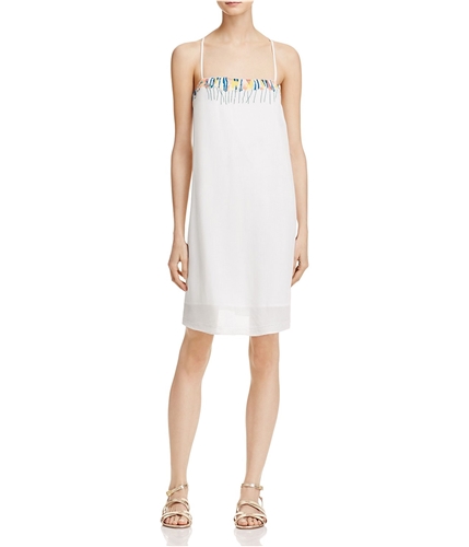 French Connection Womens Melissa Embroidered Slip Dress white 2