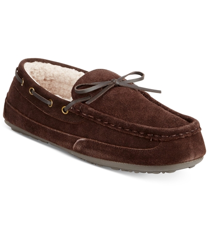 Rockport Mens Suede Moccasin Slippers brown 10