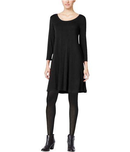 Style & Co. Womens Basic Shift Dress deepblack XS