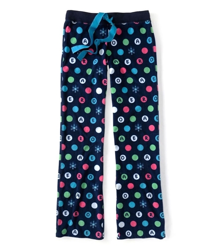 Aeropostale Womens Dot Poly Sleep Pajama Sweatpants navyni M/32