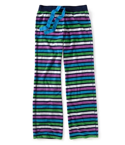 Aeropostale Womens Stripe Fleece Pajama Sweatpants navyni XXS/34